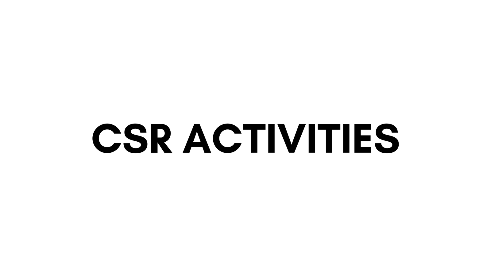 CSR Activities which may be Included by Companies in their Corporate Social Responsibility Policy 1 CSR ACTIVITIES