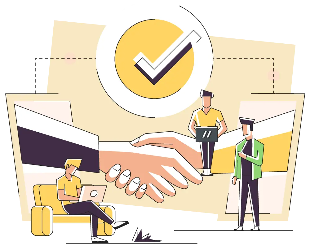 a group of people shaking hands